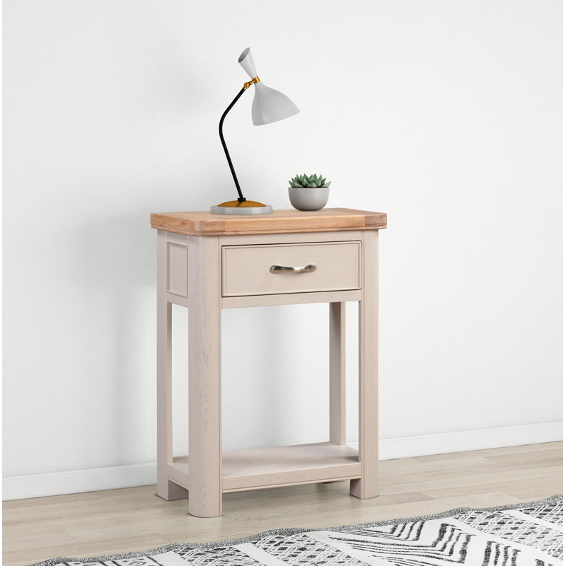 Comfrey 60cm Console Table, Oak, Grey