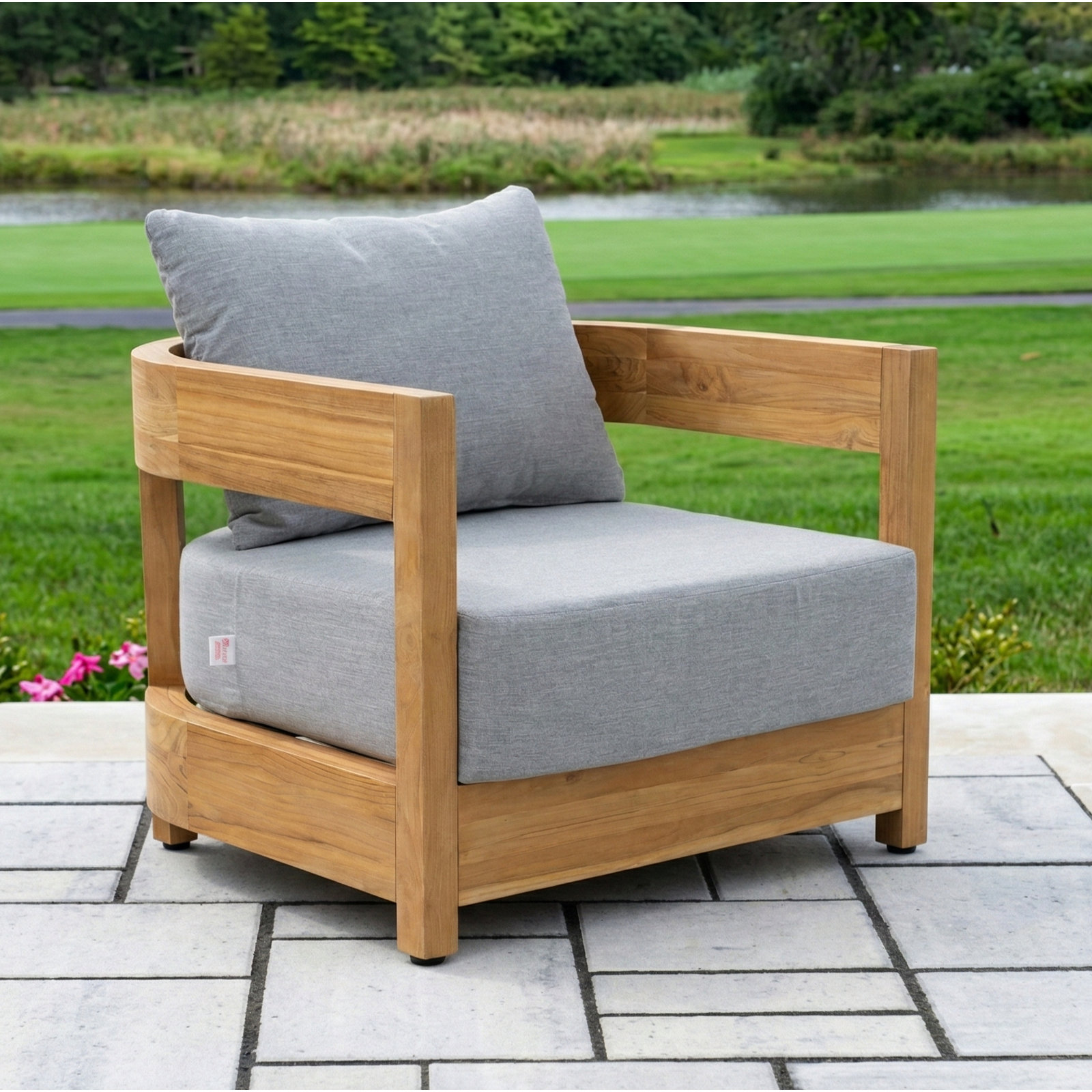 Everlee Sunbrella® Patio Lounge Chair, Gray