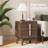 Curved Brown Coffee Table With Storage Space