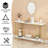 42" 2-Tier Faux Marble Console Table, Narrow Entryway Sofa Table with Metal Frame for Small Spaces-745386761