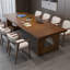 Table de conférence 94,49 po en bois massif brun de style industriel-462286645