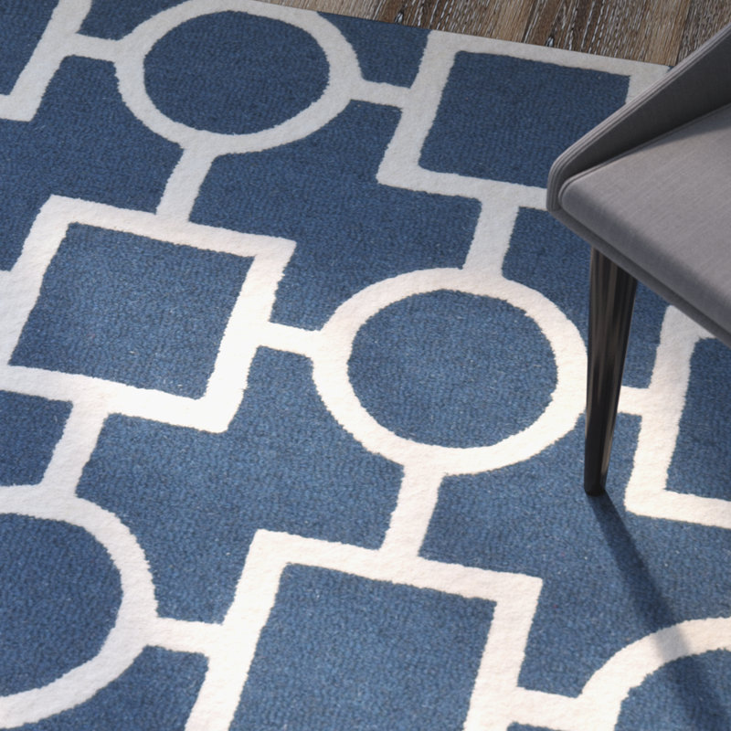 Tapis géométrique en laine touffeté à la main Mauch Cambridge, Rectangle 6 pi x 9 pi