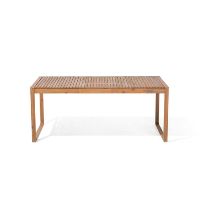 Etta Rectangular Acacia Solid Wood Outdoor Dining Table - 90 cm W 180 cm D