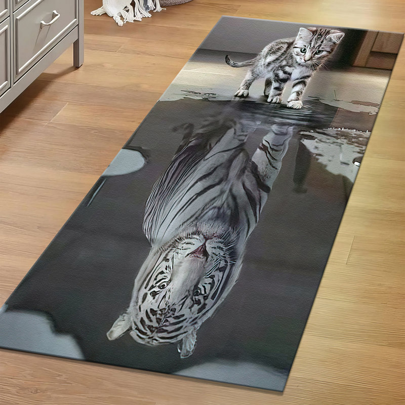 Tapis à motif floral avec motif floral doux pour un décor intérieur élégant dans des tons de terre