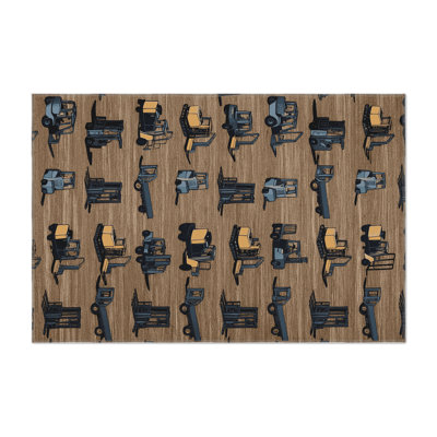 Tapis intérieur et extérieur brun Transport