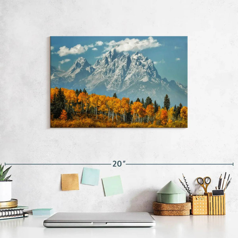 Grand Tetons d'Alvord en automne, H 8 po x l 12 po