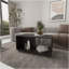 Table basse avec rangement ouvert et roulettes Wengue