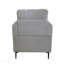 Chaise rembourrée en tissu de lin gris clair