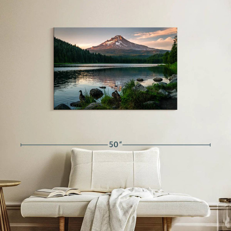 Alvord Mt Hood From Trillium Lake, 26" H x 39" W