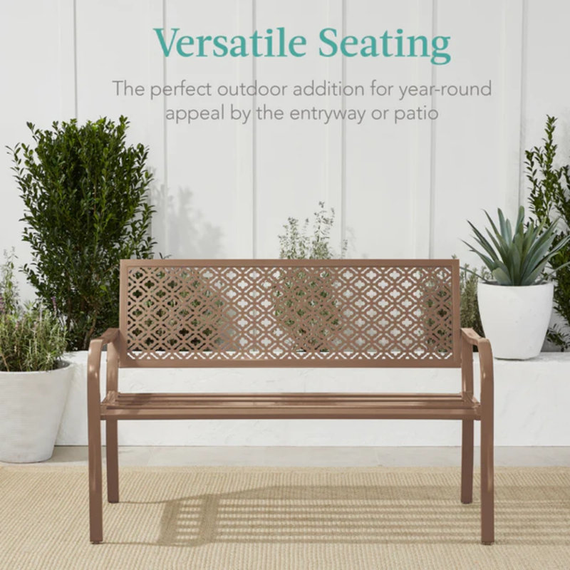 Steel Bench, Taupe