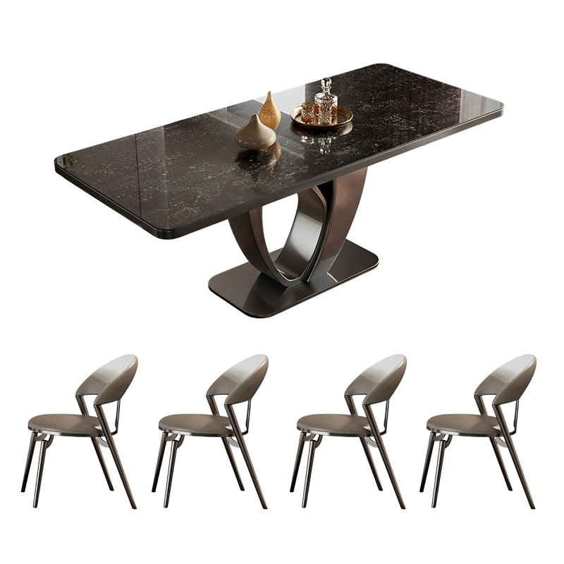 Ensemble de table et de chaises rectangulaires Home Rock, H 29,52 po x L 62,99 po x l 33,46 po