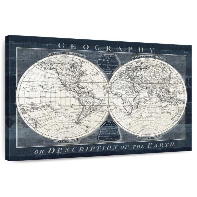 Aliaz Old World Globe Geography I, 8" H x 12" W