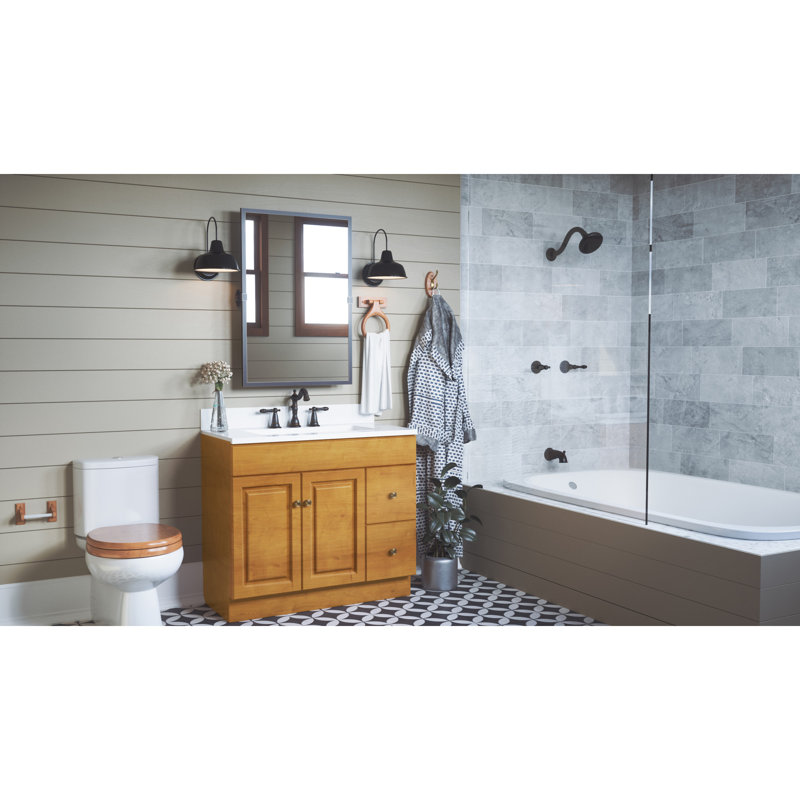 Oakmont Faucet Tub & Shower with Valve, Black