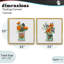 Ensemble de 2 cadres flottants Nostalgic Marigold & Lily Bouquets, design par Val Rhodes-130735270-130735273