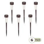  Solar Lights Outdoor Waterproof Garden Lights - 6-Pack LED Outdoor Lights - Cold White Solar Pathway Lights - Outdoor Solar Lights for Yard, Driveway, or Landscape Lighting by Pure Garden