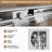 44"-48" W X 72" H Aluminum Frame Double Sliding Shower Door, 1/4" (6Mm) Clear Tempered Glass With Explosion-Proof Film, Dual Stainless Steel Handles-123404432