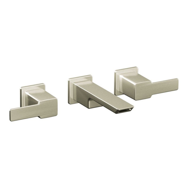 90 Degree Wall Mounted Bathroom Faucet, Brushed Nickel