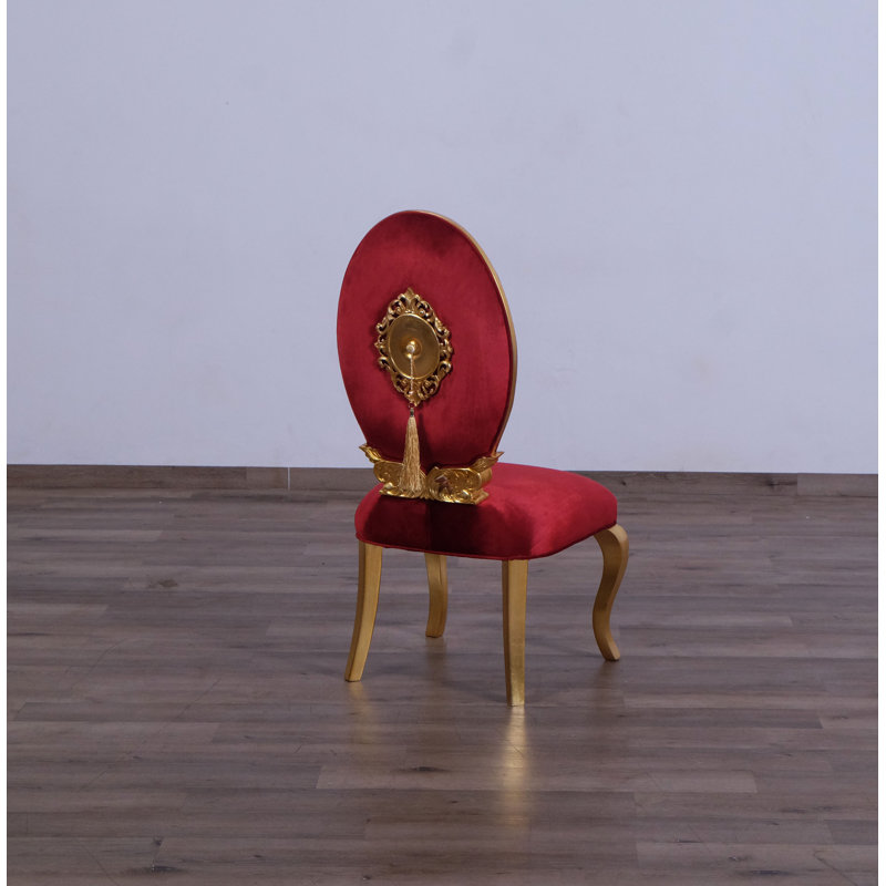 Luxor Upholstered Dining Chair, Red Burgundy