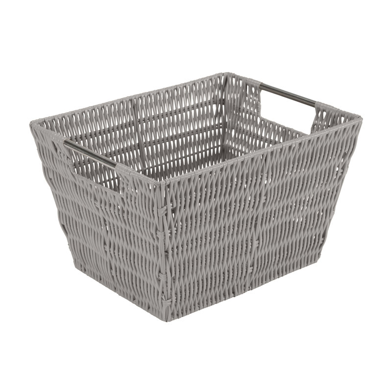Simplify Plastic Box, Light Gray, 8" H x 10" W x 12" D