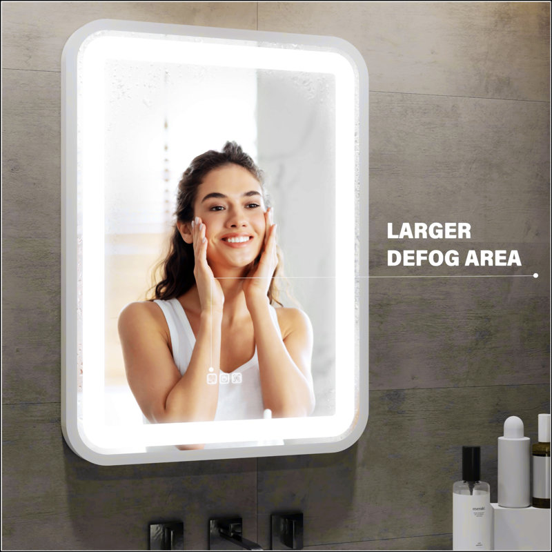 Miroir de salle de bain innovant avec fonction DEL intelligente et antibuée