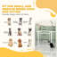 Dog Gate with Cat Door, 2 Extension Kits,-580019613