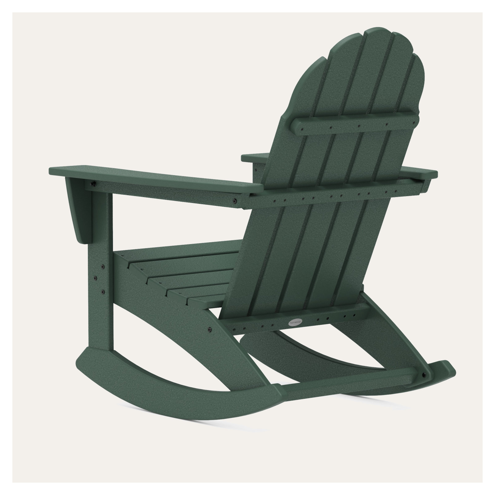POLYWOOD Vineyard Adirondack Rocking Chair, Green