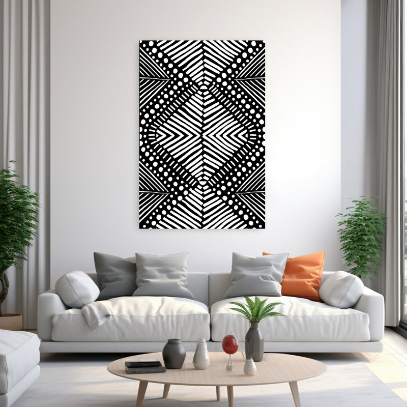 Tribal Abstract Contemporary Wall Art Print, 152.4cm H x 101.6cm W