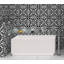 Carreau de porcelaine encaustique mat 8 po noir et blanc Luv Ti'amo