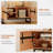 Modern TV Stand With Storage Cabinets For 110-Inch TV, Wooden Entertainment Center Media Console Table With Metal Legs For Living Room, Oak-624782781