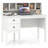 48" Home Office Writing Desk with USB-C Charging Ports & Power Outlets, Storage Drawers & 5-Cubby Hutch Workstation