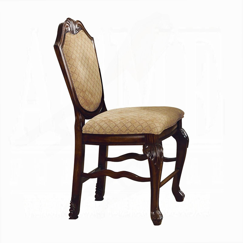 Ensemble de chaises à hauteur de comptoir en tissu et espresso (ensemble de 2)