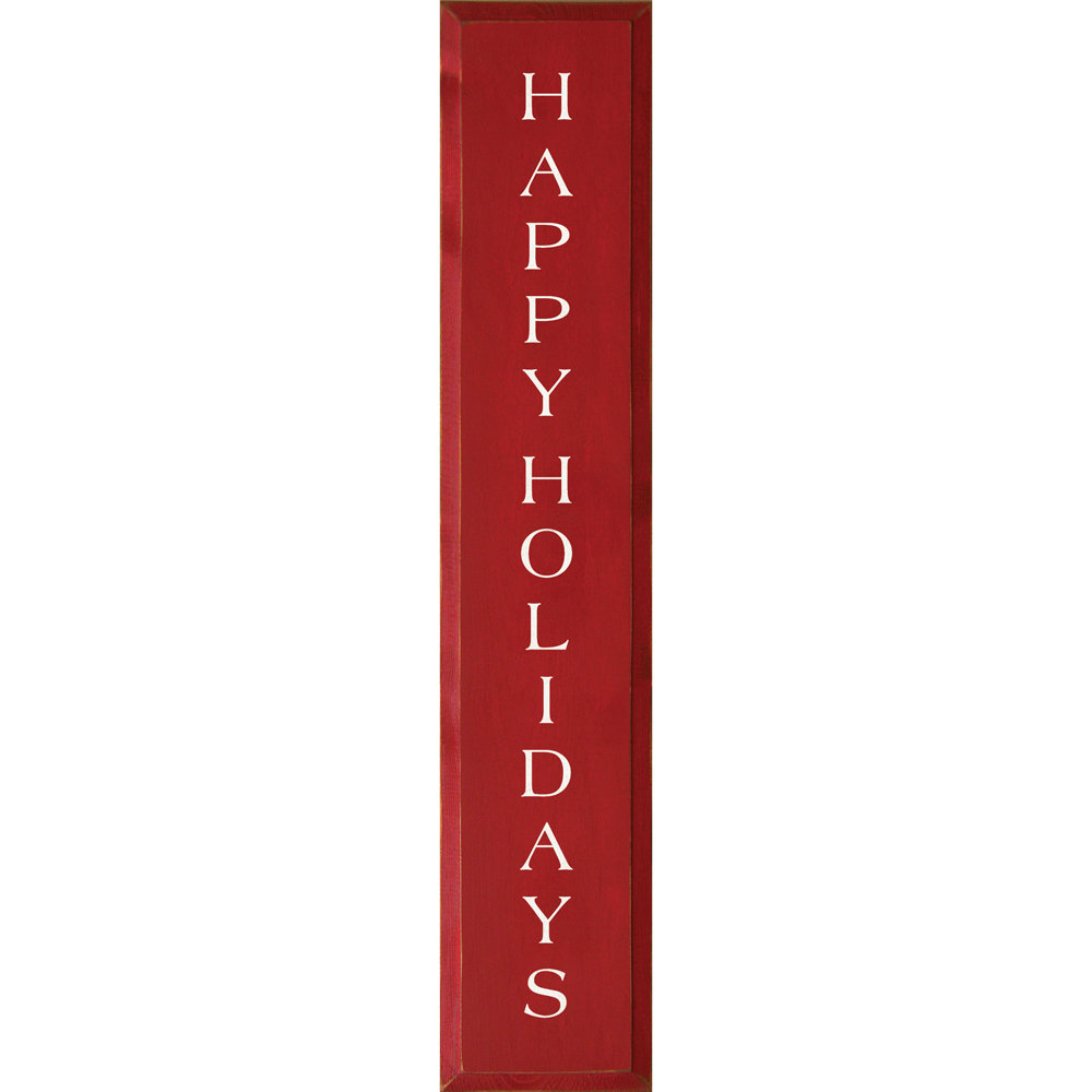 Happy Holidays Textual Art Plaque Sawdust City
