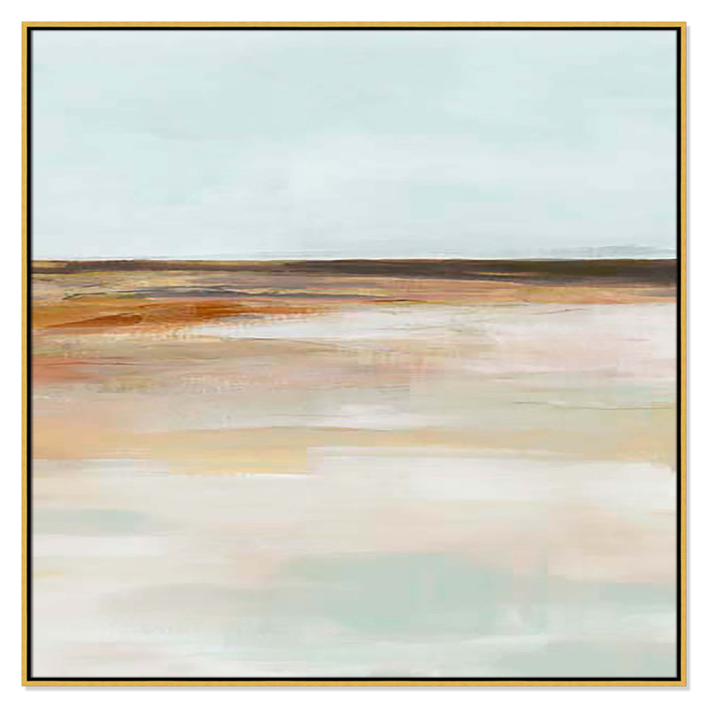 «Coastal Glades II» par Ian C, Cadre flottant doré, H 46,5 po x l 46,5 po x P 2 po