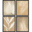 Minimal Botanical IDÉE4WALL, art mural encadré, feuille d'îlot tropical brun et brun-90162021-90162025