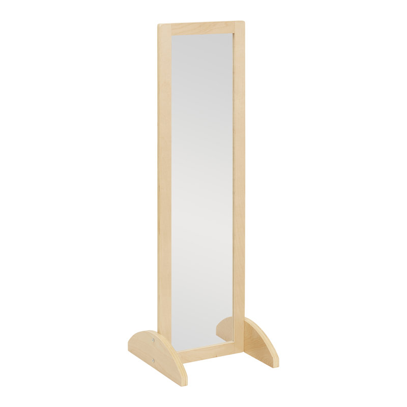 ECR4Kids Single-Sided Bi-Directional Mirror, Kids Furniture, Natural, 36" x 14.6"
