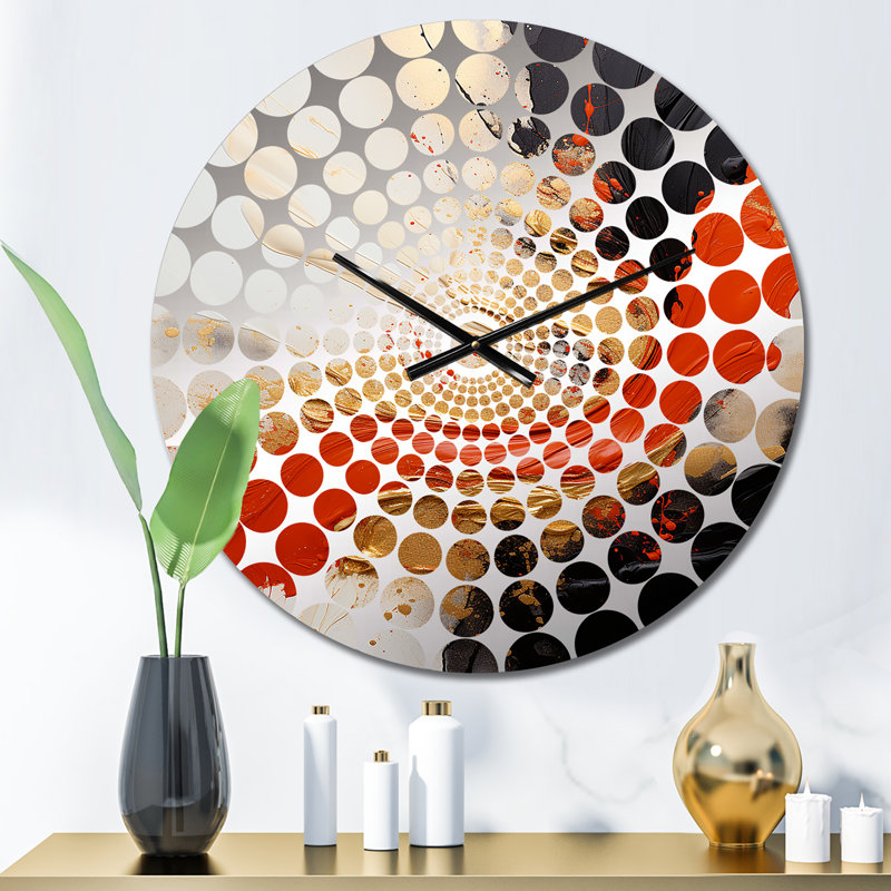 Tyberius - Abstract Painting Wall Clock, Small