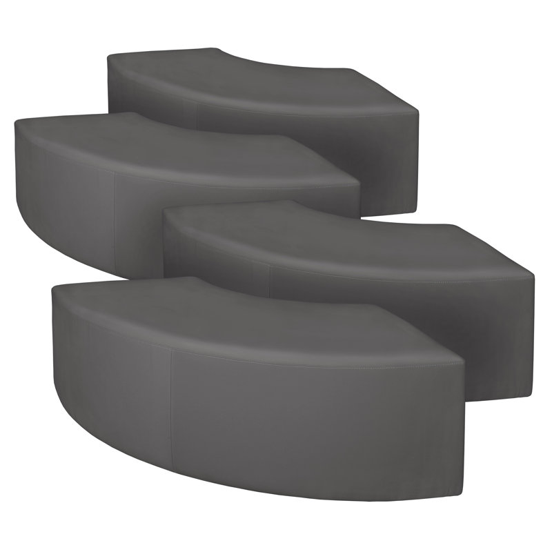 Regency Aurora Curved Vinyl Ottoman