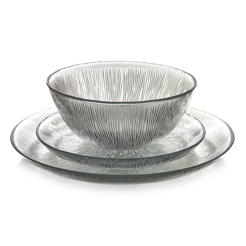 Emrick 12 pièces Service de table en verre