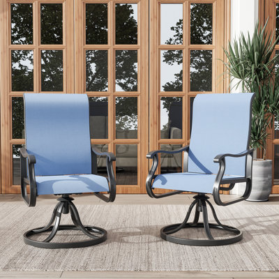 Avionce High Back Swivel Rocker Patio Dining Armchair(set of 2)