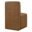 Chaise d'appoint rembourrée en polyester avec roulettes Bralan-2111753746