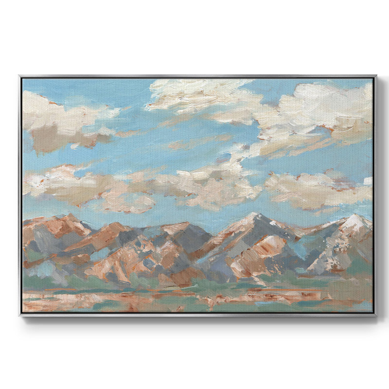 «Pastel Western Vista I», reproduction sur toile tendue, Toile argentée avec cadre flottant, H 27 po x l 41 po x P 2 po, Non