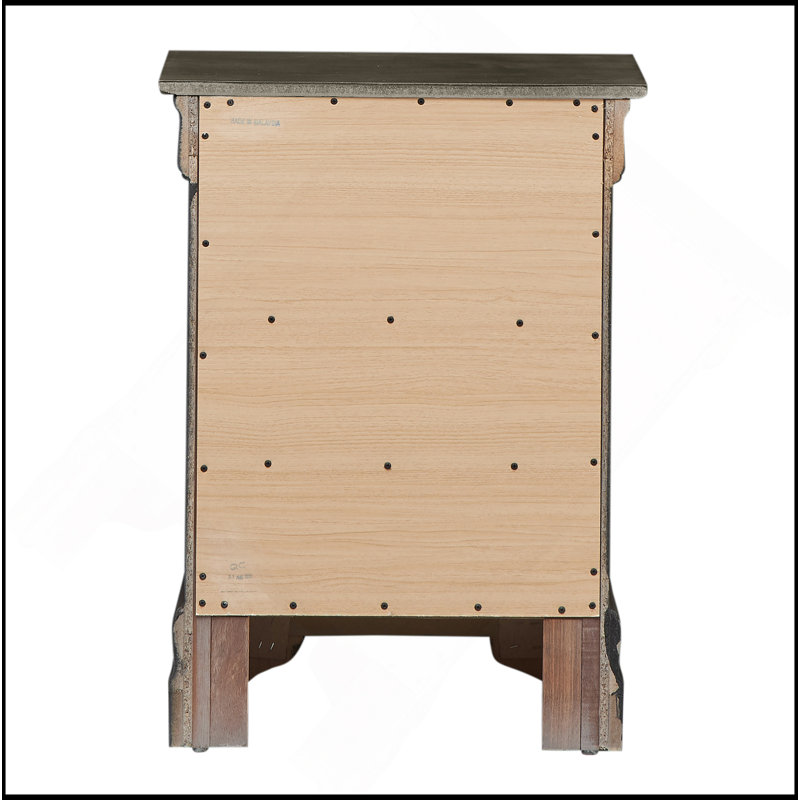 Table de chevet charmante avec une élégance intemporelle, Gris
