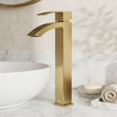 Duris 12" H Single Handle Vessel Sink Bathroom Faucet