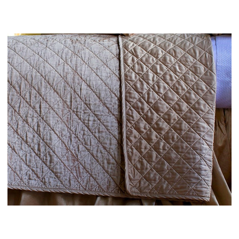 Chloe Velvet Coverlet, Champagne, Queen 