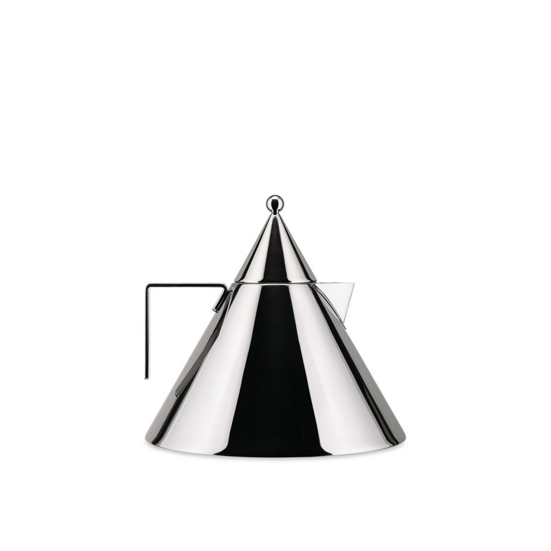 Polished Stainless Steel Conical Whistling Coffee Pot