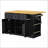 53inch Large Kitchen Island with Drop Leaf, Power Outlet, and Ample Storage, Rolling on 5 Wheels-1618949743
