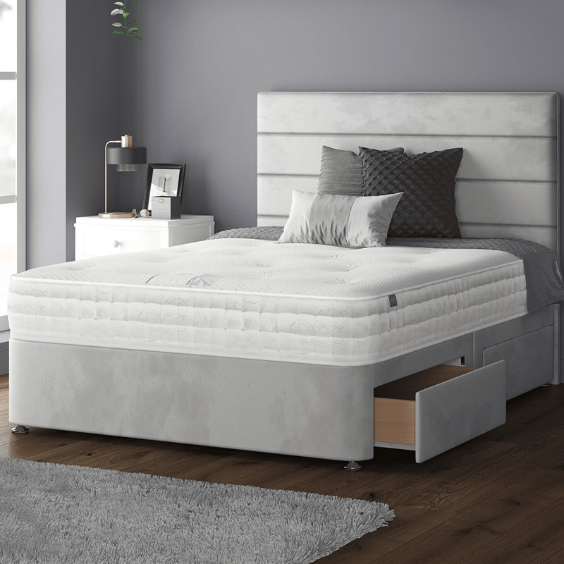 Brand Upholstered Headboard, Silver, Single (3')