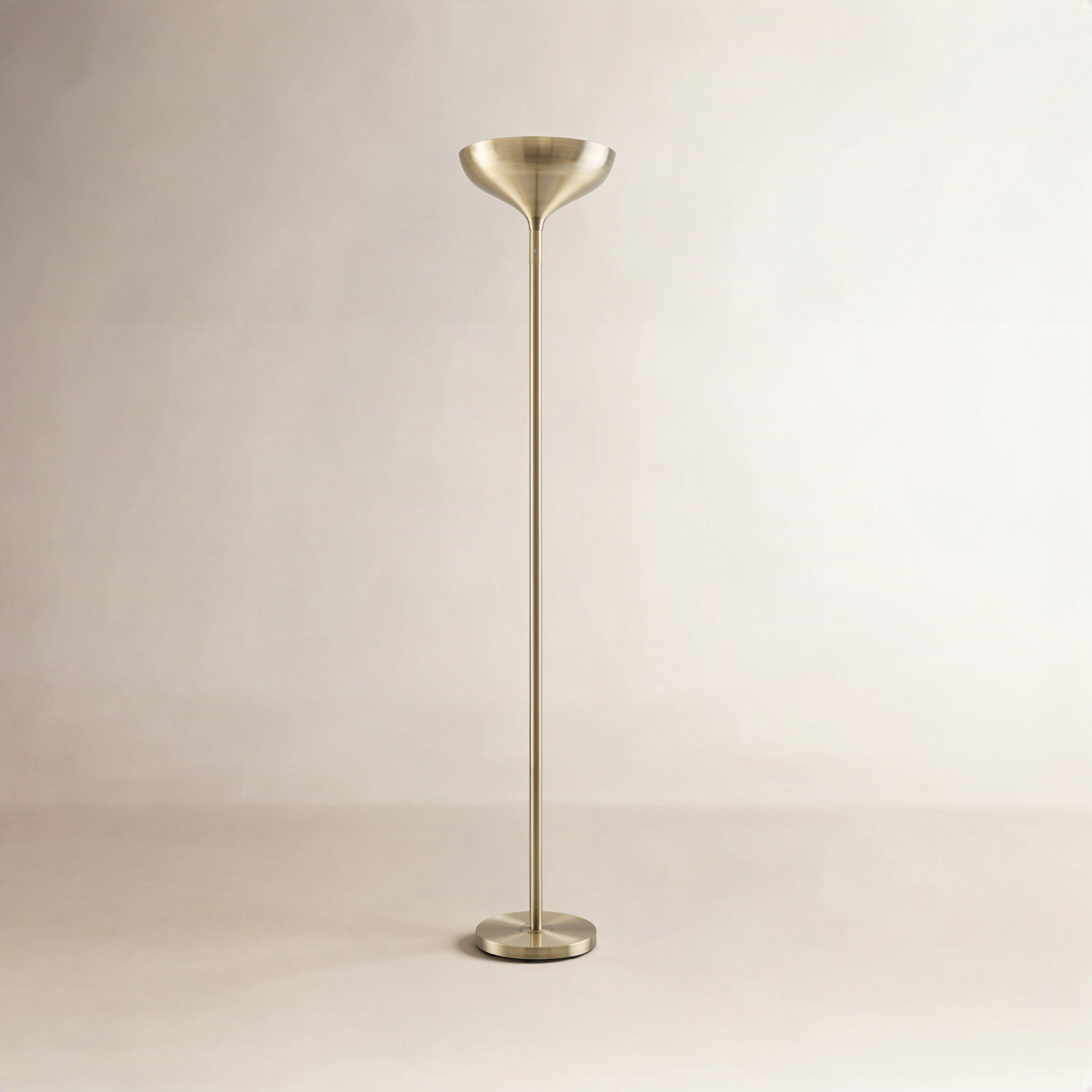 71" Dimmable Floor Lamp, Brass