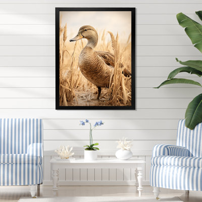«Brown Duck Elegance I» - Art mural animal canard