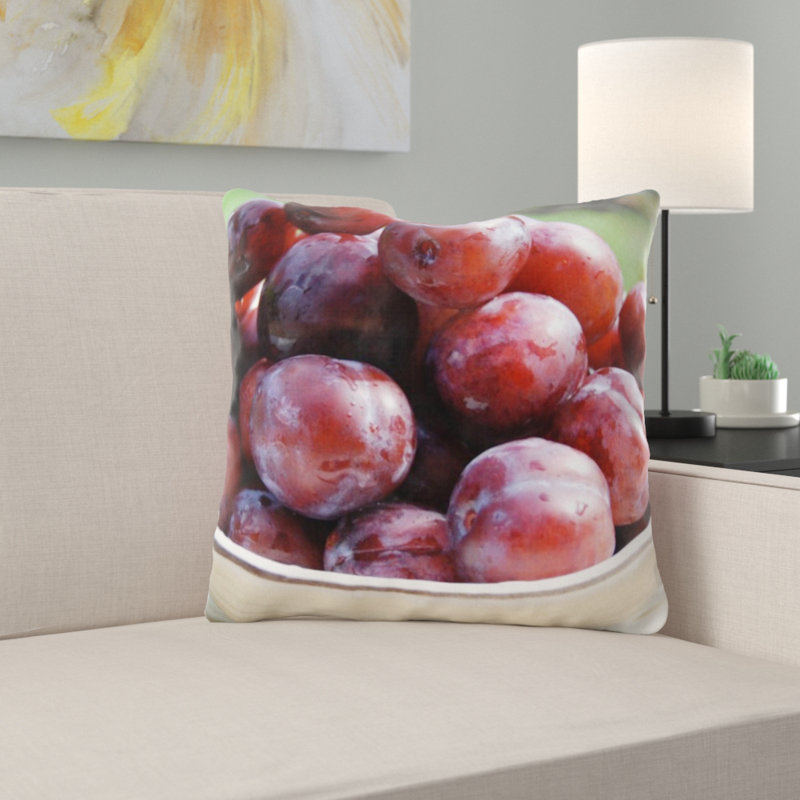 Coussin décoratif prune